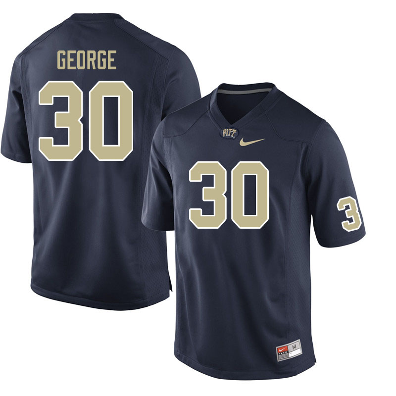 Men #30 Brandon George Pitt Panthers College Football Jerseys Sale-Navy